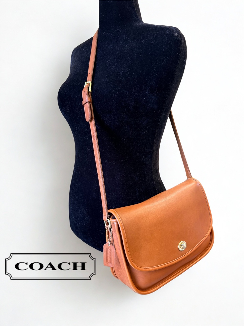 ✨ Restored Vintage Coach British Tan Leather City Bag 9790 | Crossbody